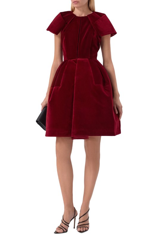 Бархатное платье Dice Kayek FW25R270 KDF BORDEAUX Бордовый  FW25R270 KDF BORDEAUX Фото 2