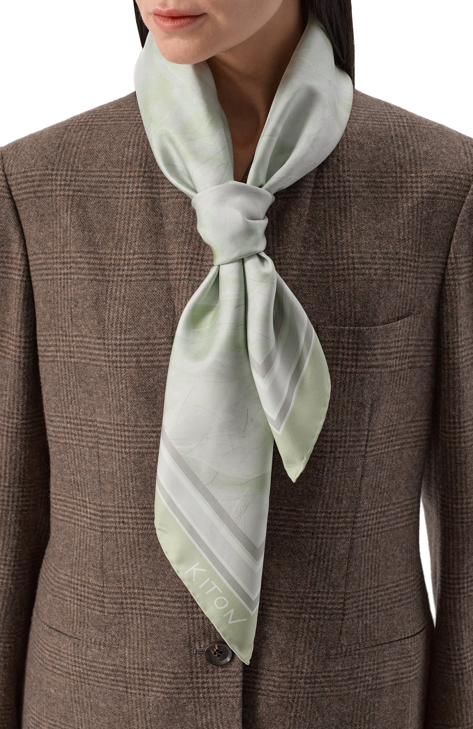 Шелковый платок KITON, арт. D53754K0953H14, фото 2