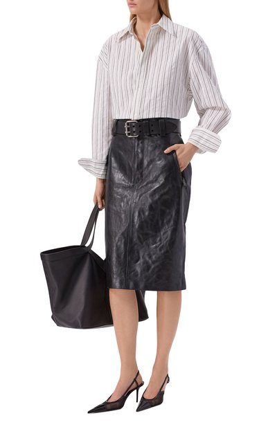 Комбинированные туфли renée 75 SAINT LAURENT черного цвета по цене 149000 руб., арт. 869662/AAGMC, фото 3 Комбинированные туфли renée 75 SAINT LAURENT, арт. 869662/AAGMC, фото 3