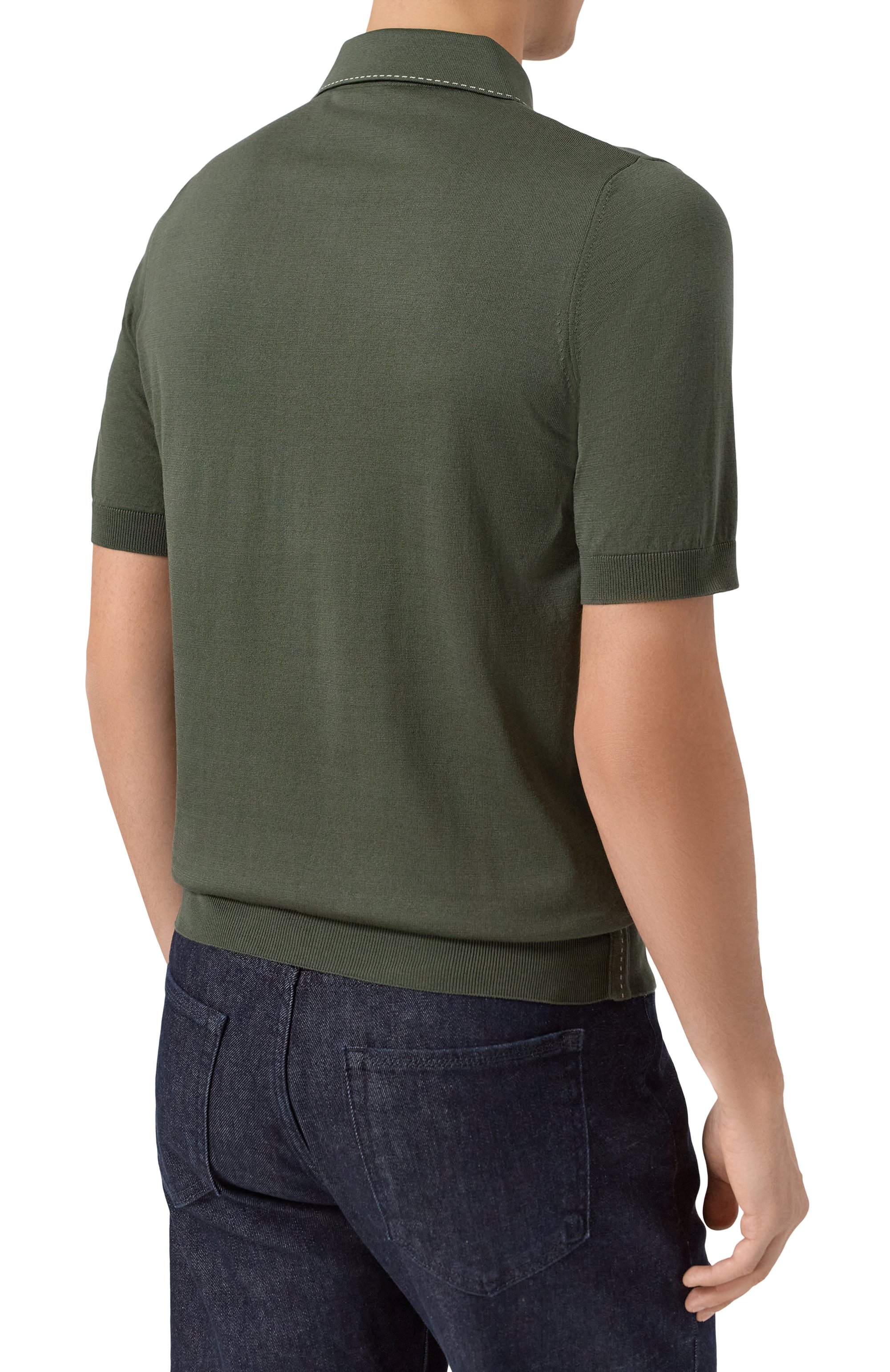 Поло из хлопка и шелка ZILLI, арт. KZP002M0143VRIS00, фото 4