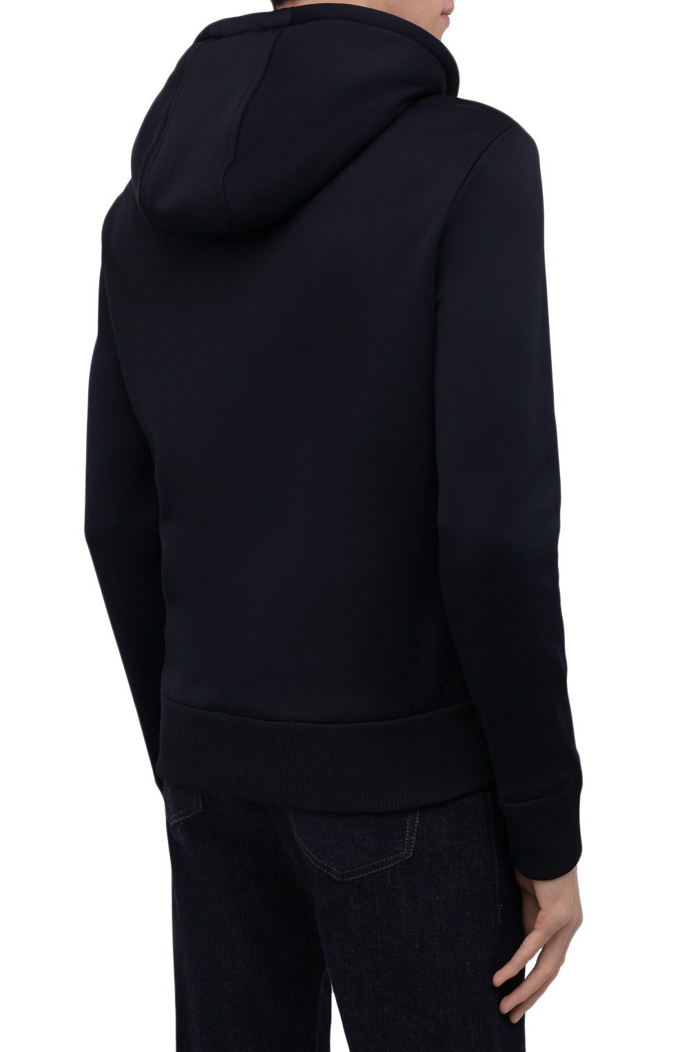 Комбинированная толстовка MONCLER темно-синего цвета по цене 121000 руб., арт. G2-091-8G000-13-899G9, фото 4 Комбинированная толстовка MONCLER, арт. G2-091-8G000-13-899G9, фото 4