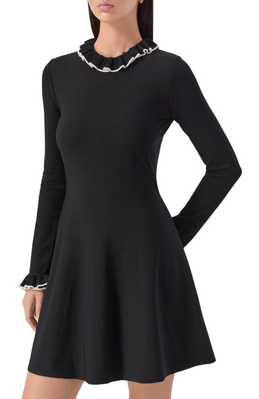 Платье из вискозы Valentino 7B3KD13Y9K5 Чёрный  7B3KD13Y9K5 Фото 3