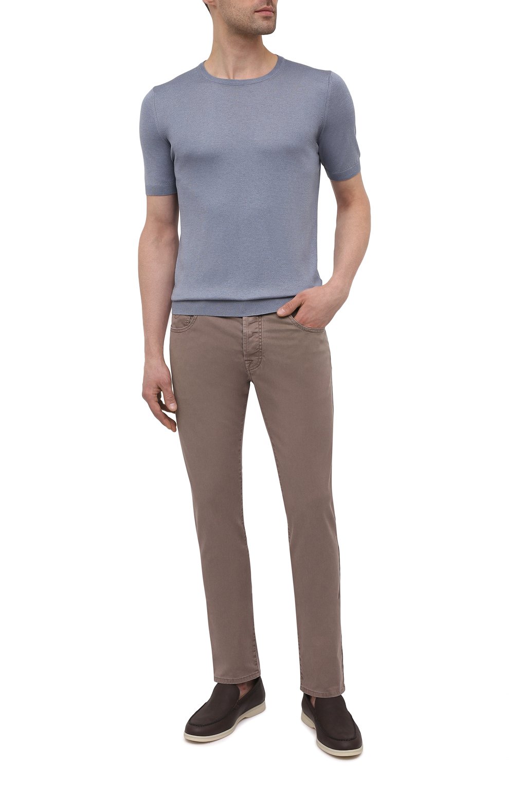 Джинсы JACOB COHEN темно-бежевого цвета по цене 37950 руб., арт. J688 C0MF 01831-V/55, фото 2 Джинсы JACOB COHEN, арт. J688 C0MF 01831-V/55, фото 2