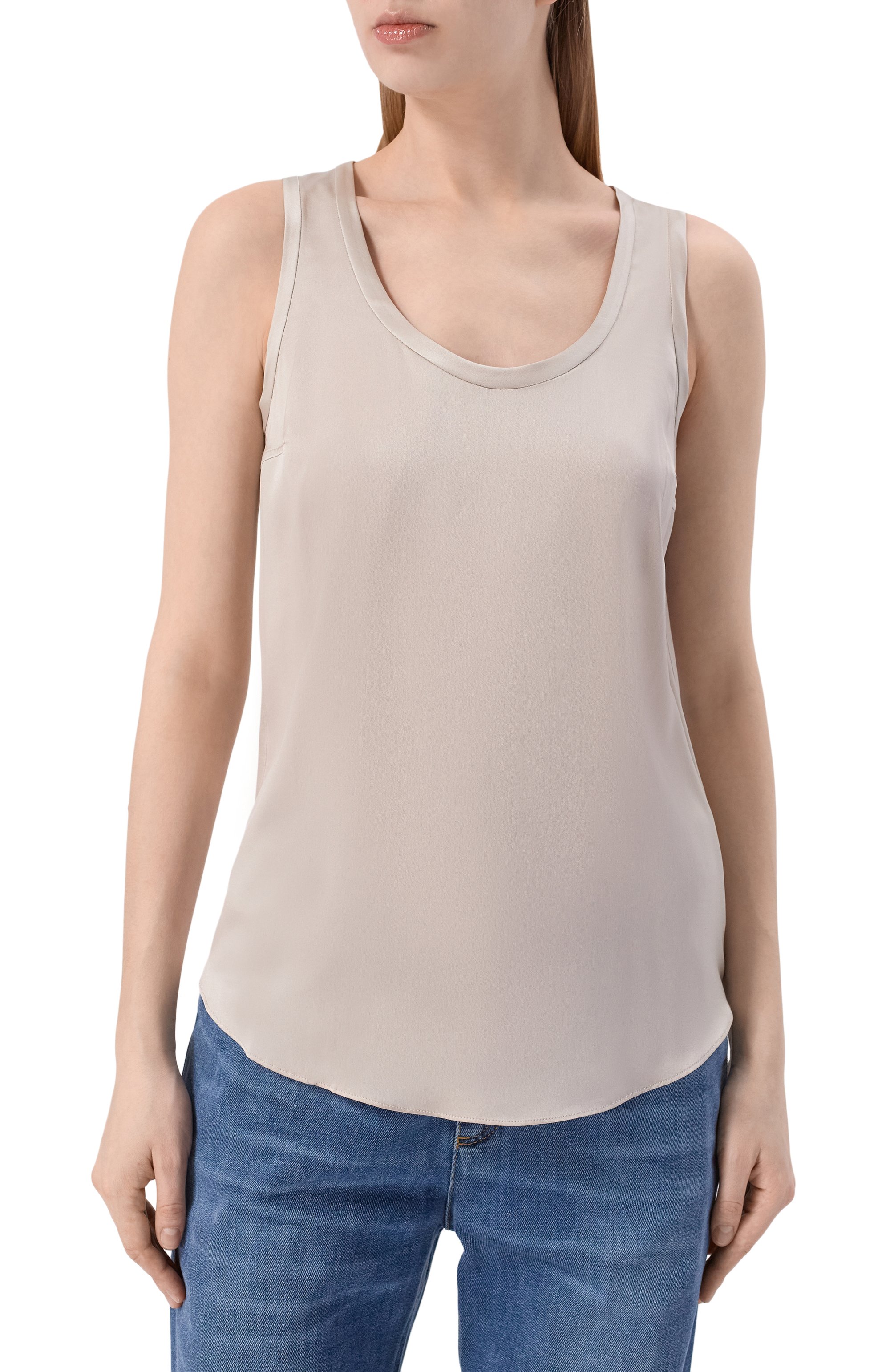 Атласный топ BRUNELLO CUCINELLI, арт. M0C59E0600, фото 3