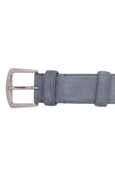 Замшевый ремень LORO PIANA светло-голубого цвета по цене 49650 руб., арт. FAA1544, фото 4 Замшевый ремень LORO PIANA, арт. FAA1544, фото 4