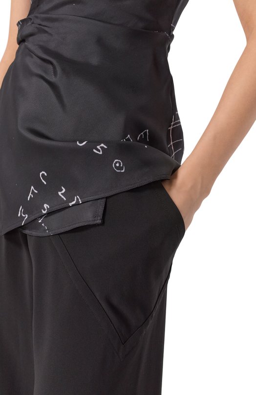 Атласная блузка Rick Owens RP01F6233/KP1 Чёрный  RP01F6233/KP1 Фото 5