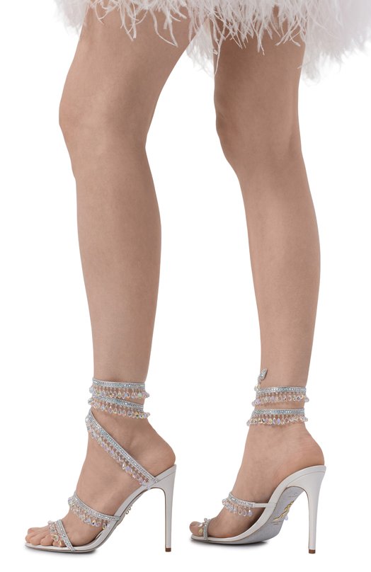 Текстильные босоножки Chandelier 105 Rene Caovilla C12535-105/R001 Белый  C12535-105/R001 Фото 2