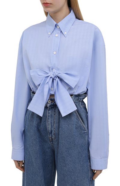 Хлопковая рубашка MIU MIU, арт. MK1569-1SCC-F0012, фото 3