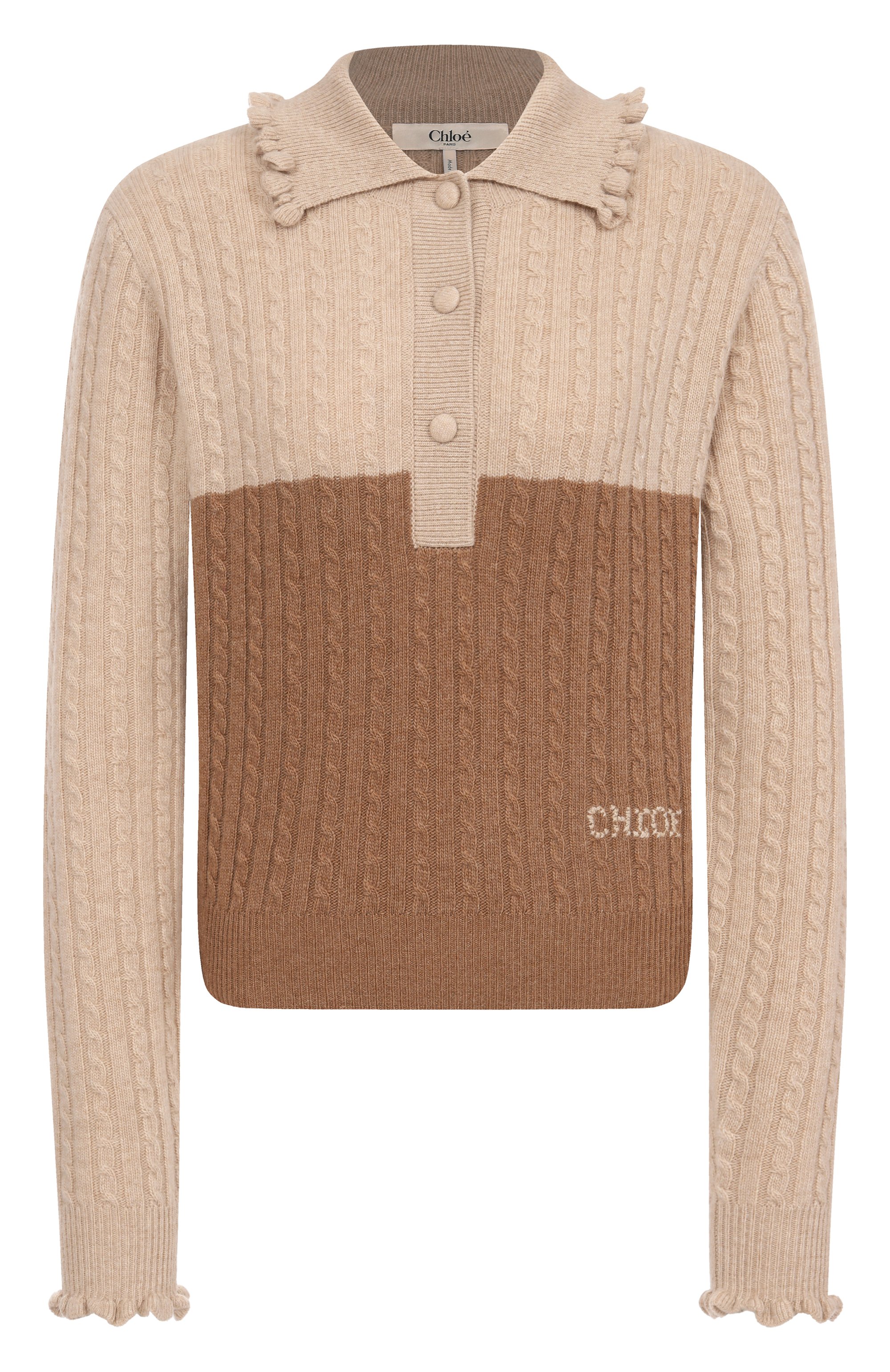 Поло из шерсти и кашеми�ра CHLOÉ, арт. CH25WMP19570, фото 1