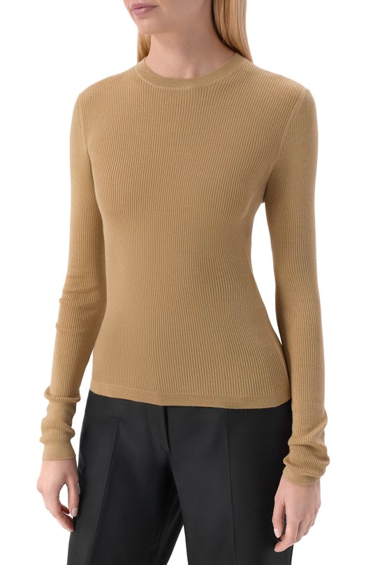 Пуловер из шерсти и кашемира Saint Laurent 861989/YAPK2 Бежевый  861989/YAPK2 Фото 3