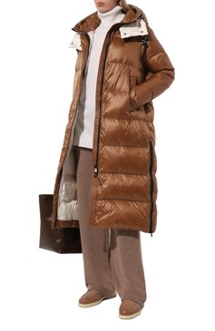 Женская утепленная куртка DEHA коричневого цвета, арт. D93583 | Фото 2 (Кросс-КТ: Куртка, Утепленный; Рукава: Длинные; Материал внешний: Синтетический материал; Материал сплава: Проставлено; Стили: Спорт-шик; Материал подклада: Синтетический материал; Длина (верхняя одежда): Длинные; Драгоценные камни: Проставлено)