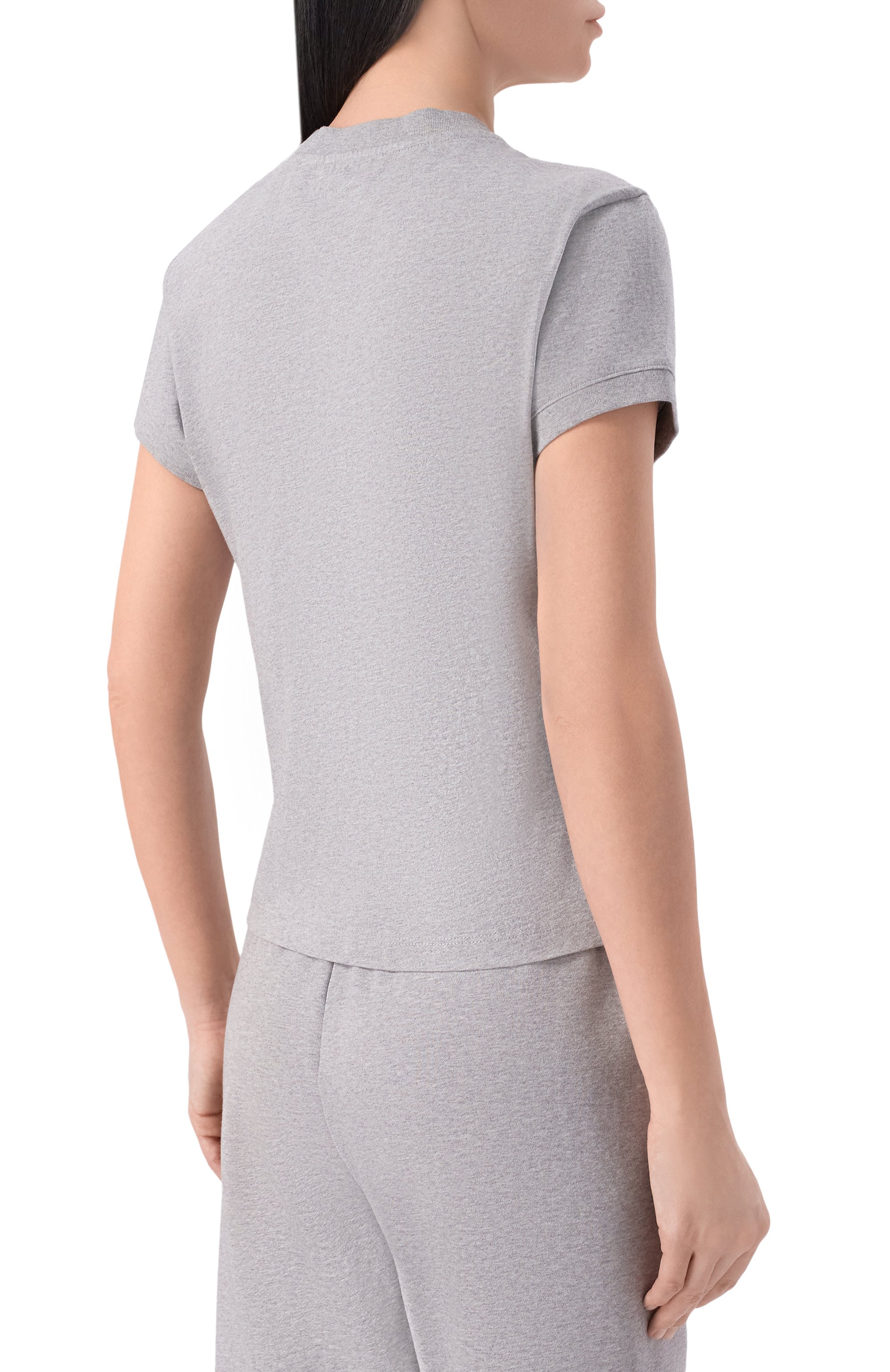 Хлопковая футболка OFF-WHITE серого цвета по цене 27900 руб., арт. 0WAA112S26JER002, фото 4 Хлопковая футболка OFF-WHITE, арт. 0WAA112S26JER002, фото 4