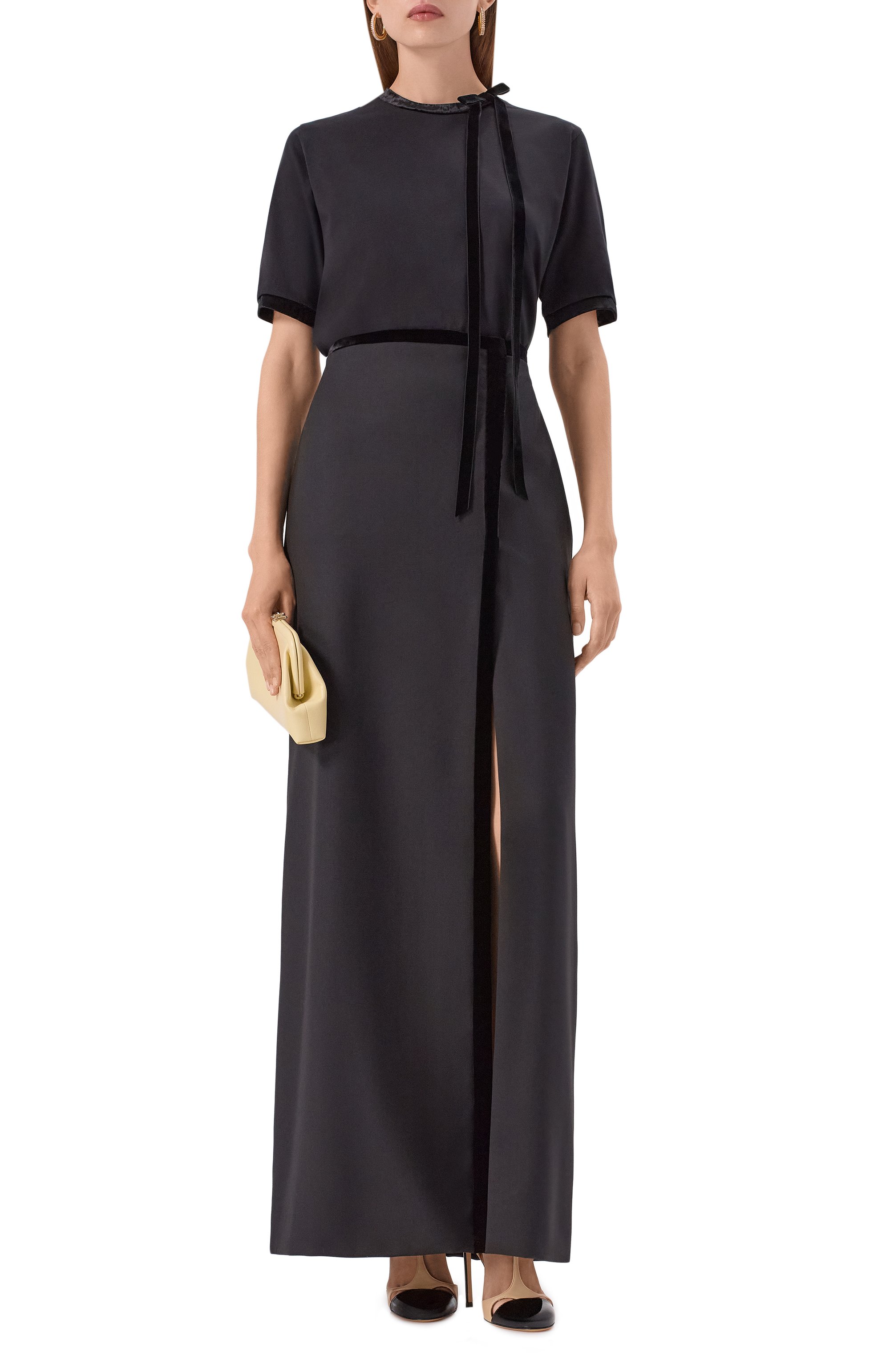 Хлопковый топ NINA RICCI черного цвета по цене 43250 руб., арт. 25AJT0035/C01108, фото 2 Хлопковый топ NINA RICCI, арт. 25AJT0035/C01108, фото 2