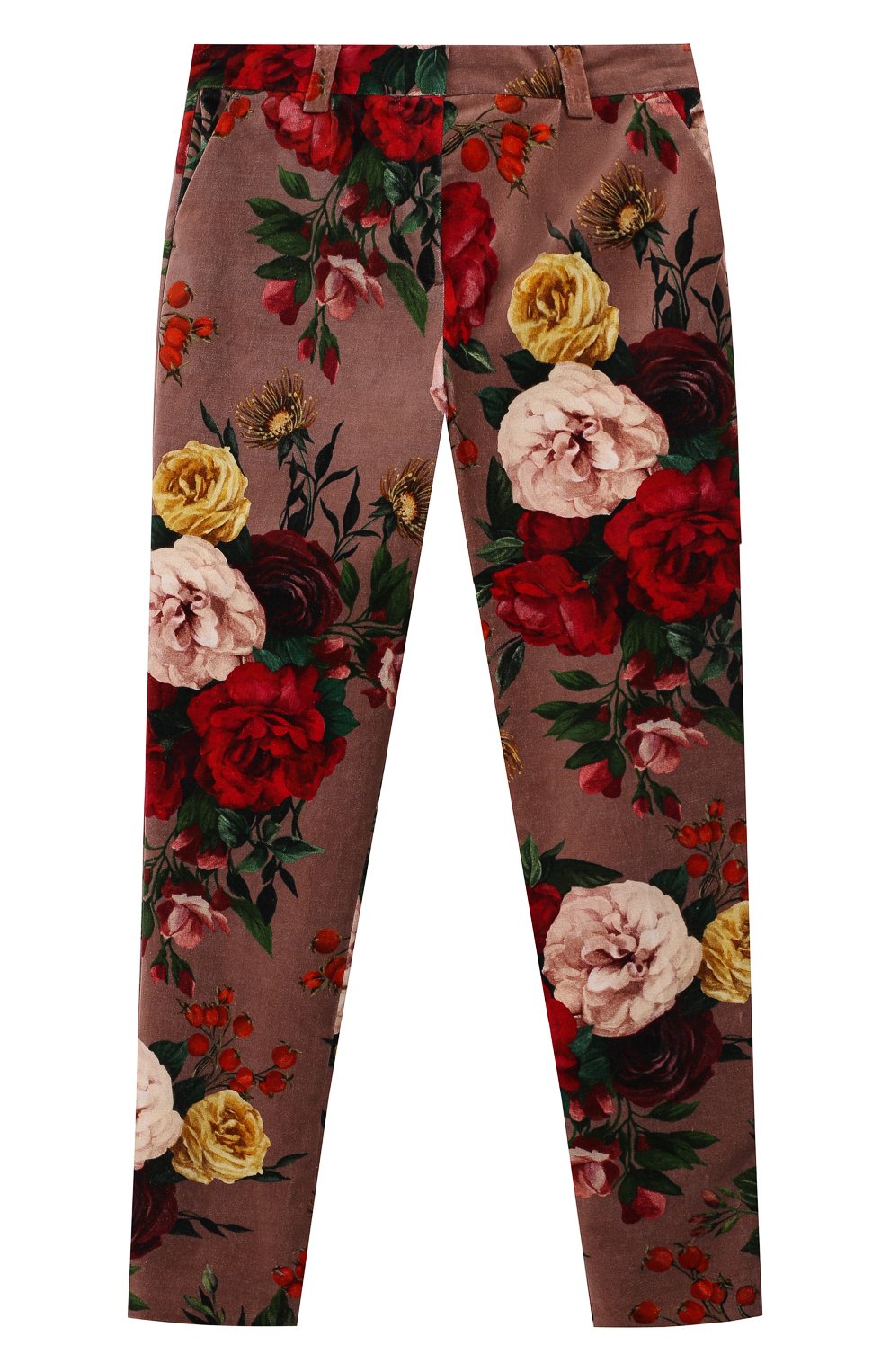 Хлопковые брюки DOLCE & GABBANA розового цвета по цене 41750 руб., арт. L52P58/FSWBS/8-14, фото 1 Хлопковые брюки DOLCE & GABBANA, арт. L52P58/FSWBS/8-14, фото 1