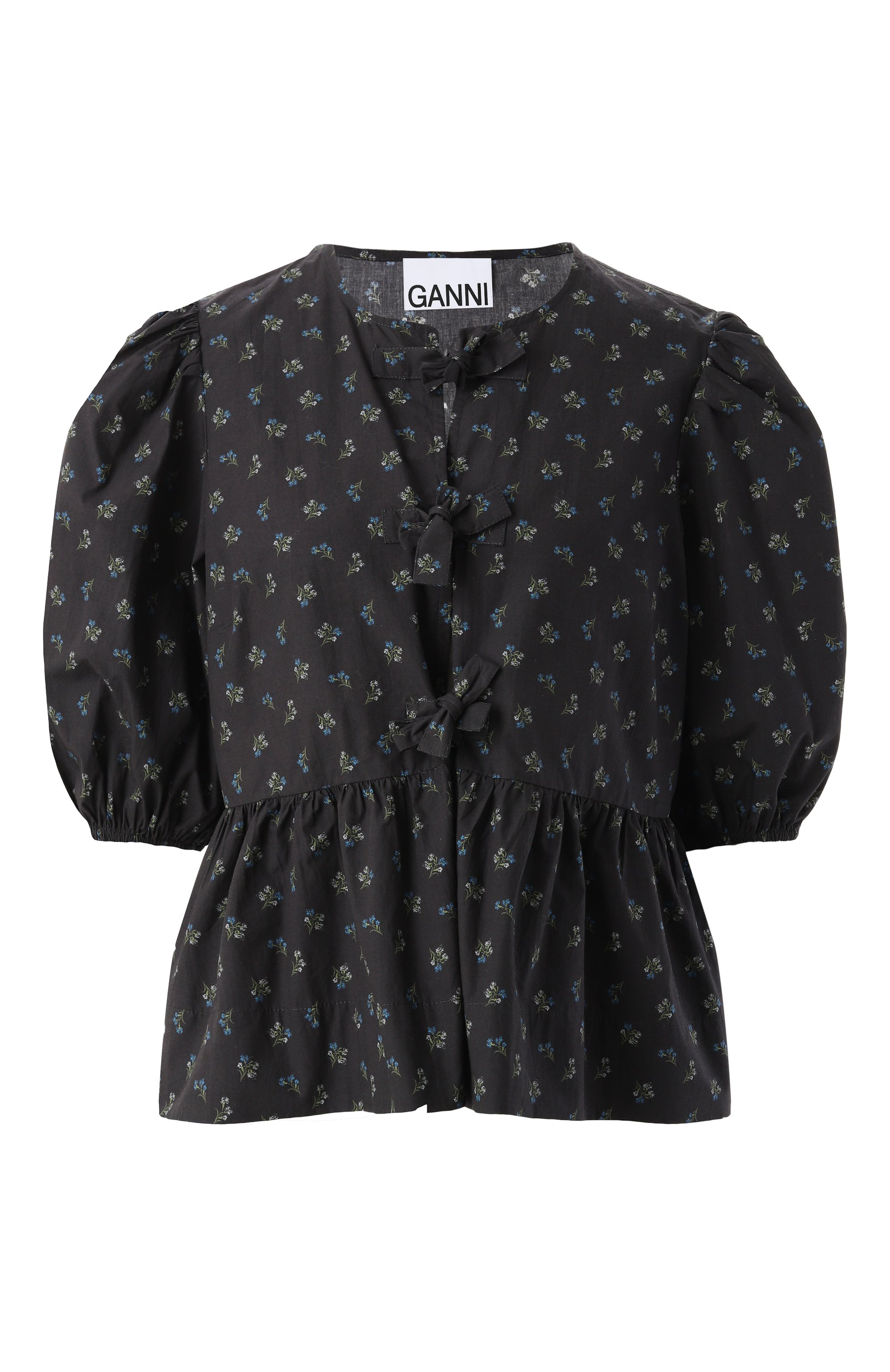 Хлопковая блузка GANNI, арт. W0152, фото 1