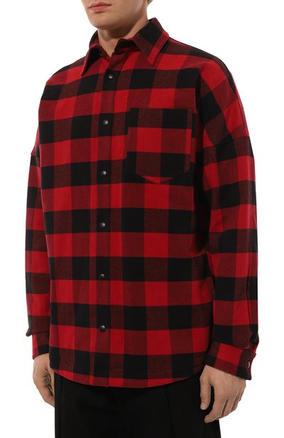 Хлопковая рубашка PALM ANGELS, арт. PMES002C99FAB001, фото 3