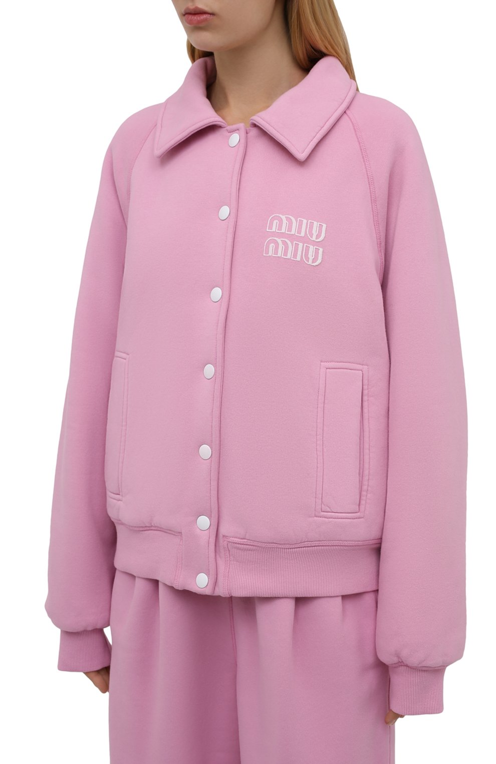 Хлопковая толстовка MIU MIU, арт. MJL780-1ZF3-F0E18, фото 3