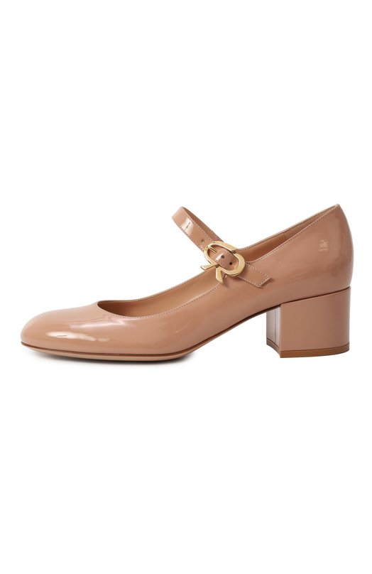 Лакированные туфли Mary Ribbon 45 Gianvito Rossi G22101.45RIC.VERPEAH Бежевый  G22101.45RIC.VERPEAH Фото 4