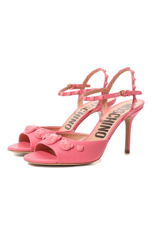 

Кожаные босоножки Moschino, Розовый