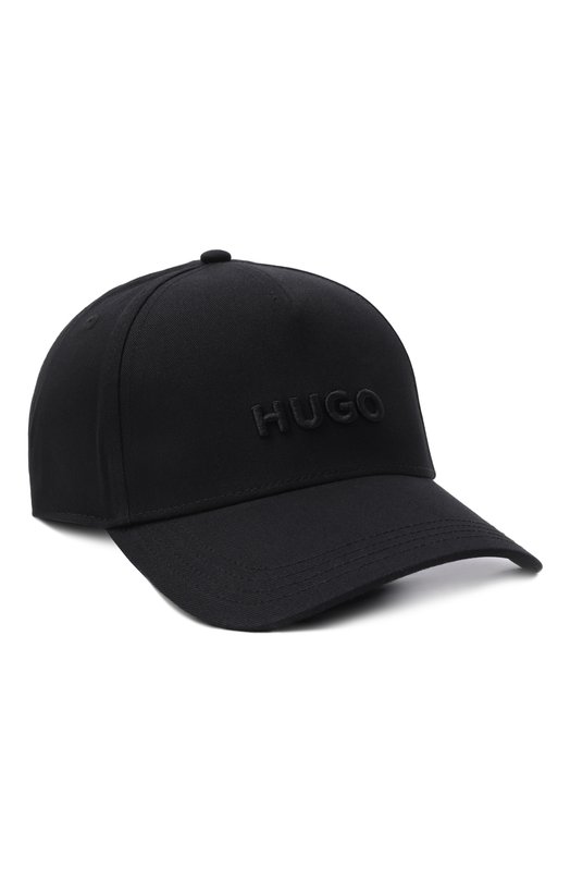 Хлопковая бейсболка HUGO 50533410 Чёрный 50533410