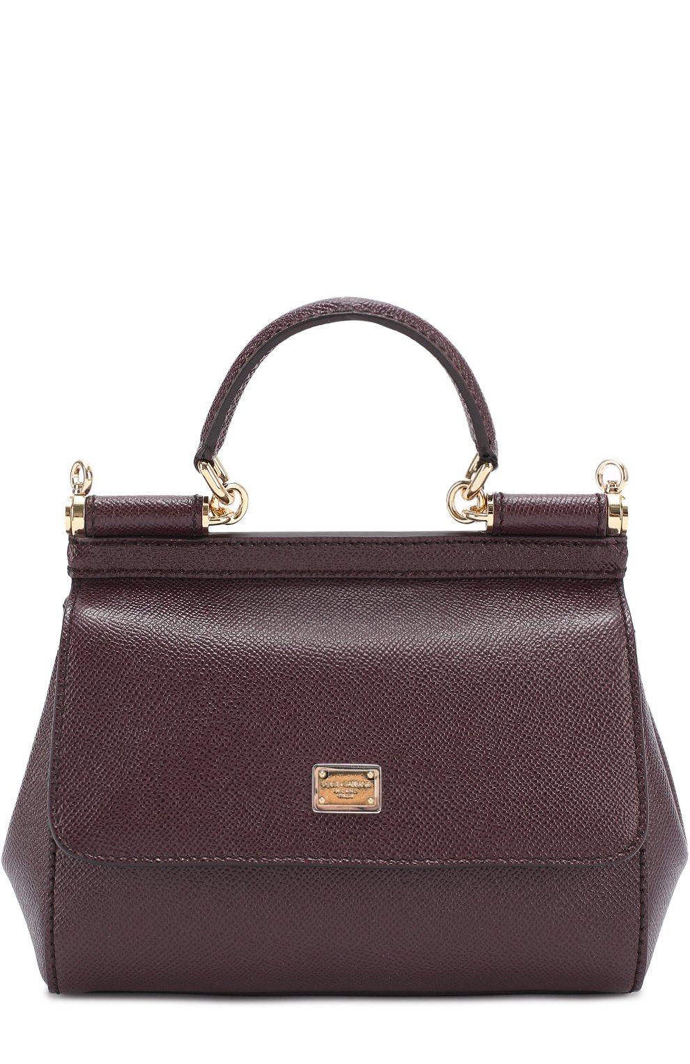 Сумка sicily small DOLCE & GABBANA бордового цвета по цене 159500 руб., арт. 0116/BB6003/A1001, фото 1 Сумка sicily small DOLCE & GABBANA, арт. 0116/BB6003/A1001, фото 1