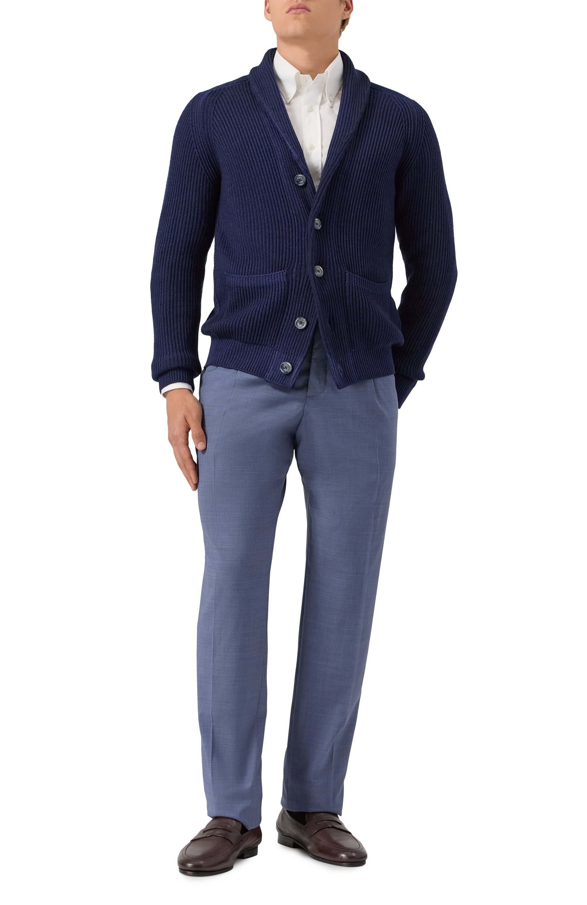 Хлопковая сорочка BRUNELLO CUCINELLI, арт. MBUC41716, фото 2