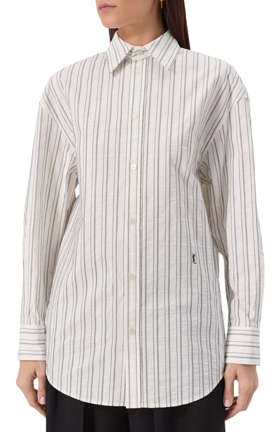 Хлопковая рубашка SAINT LAURENT, арт. 829703/Y6K54, фото 3