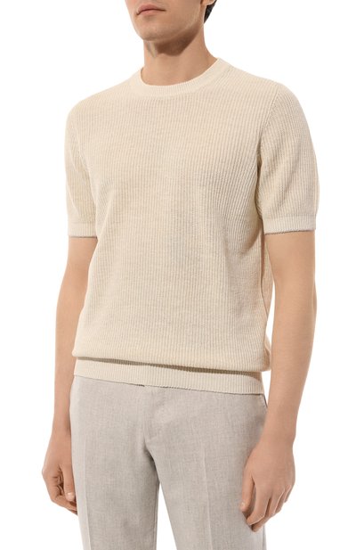 Джемпер изо льна и хлопка BRUNELLO CUCINELLI, арт. M2L70B2257, фото 3