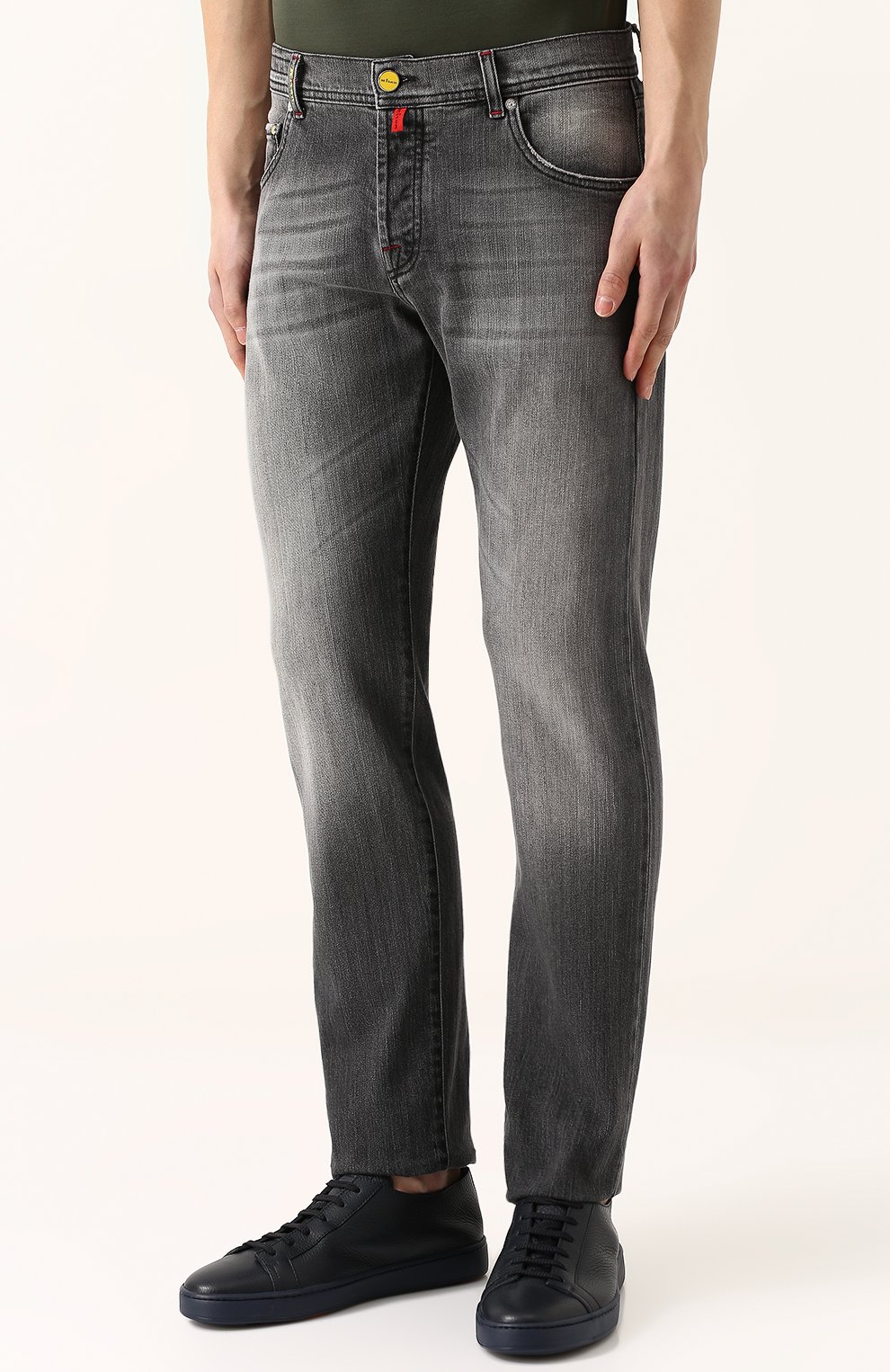 Джинсы прямого кроя с потертостями KITON, арт. UPNJSJ06P6301002, фото 3