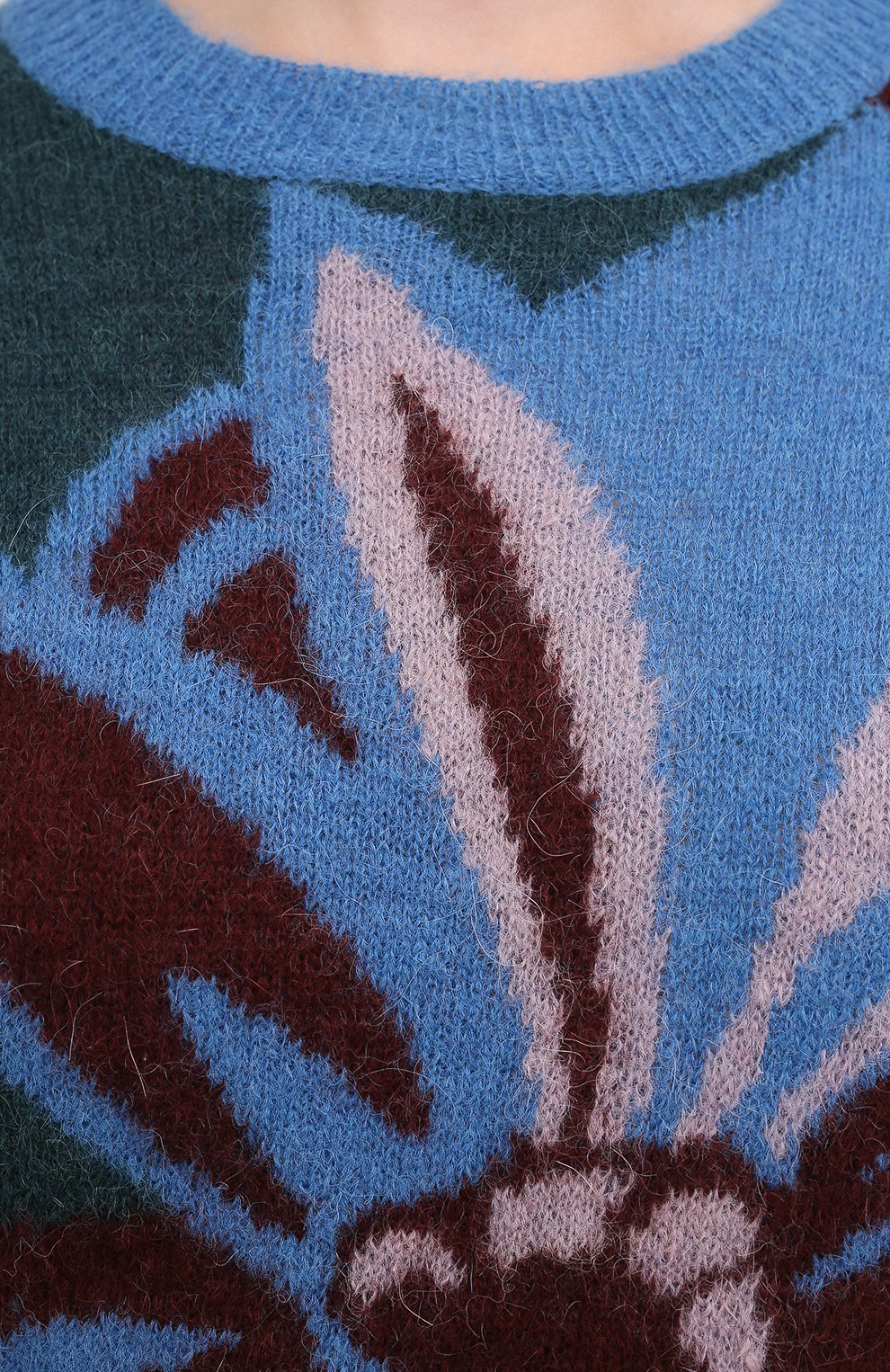 Шерстяной свитер DRIES VAN NOTEN синего цвета по цене 52250 руб., арт. 202-31209-1710, фото 5 Шерстяной свитер DRIES VAN NOTEN, арт. 202-31209-1710, фото 5