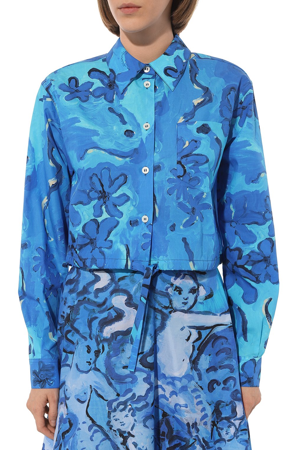 Хлопковая рубашка MARNI, арт. CAMA0526A0/UTC230, фото 3