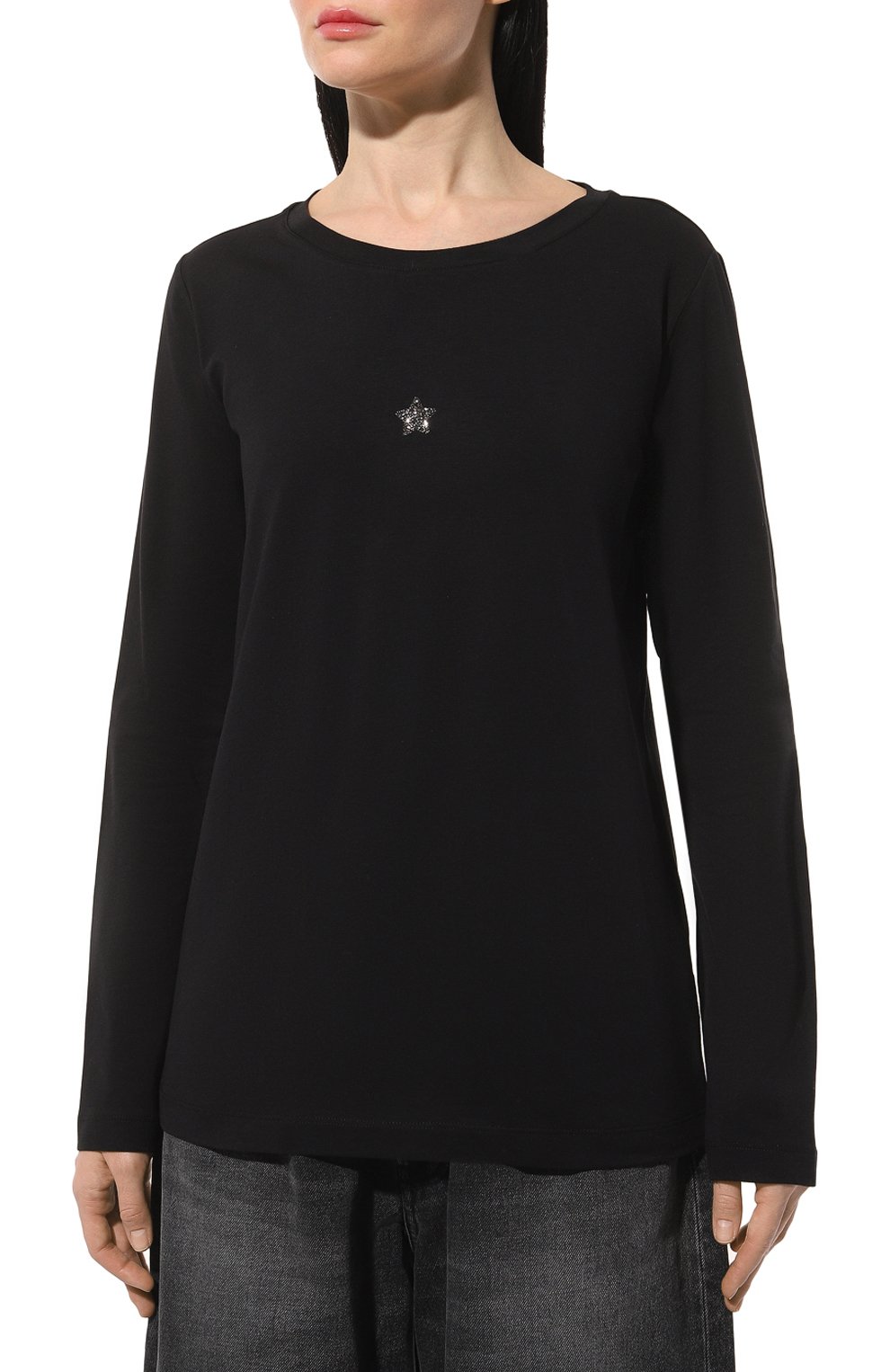 Хлопковый лонгслив LORENA ANTONIAZZI, арт. TS10AP/9999, фото 3