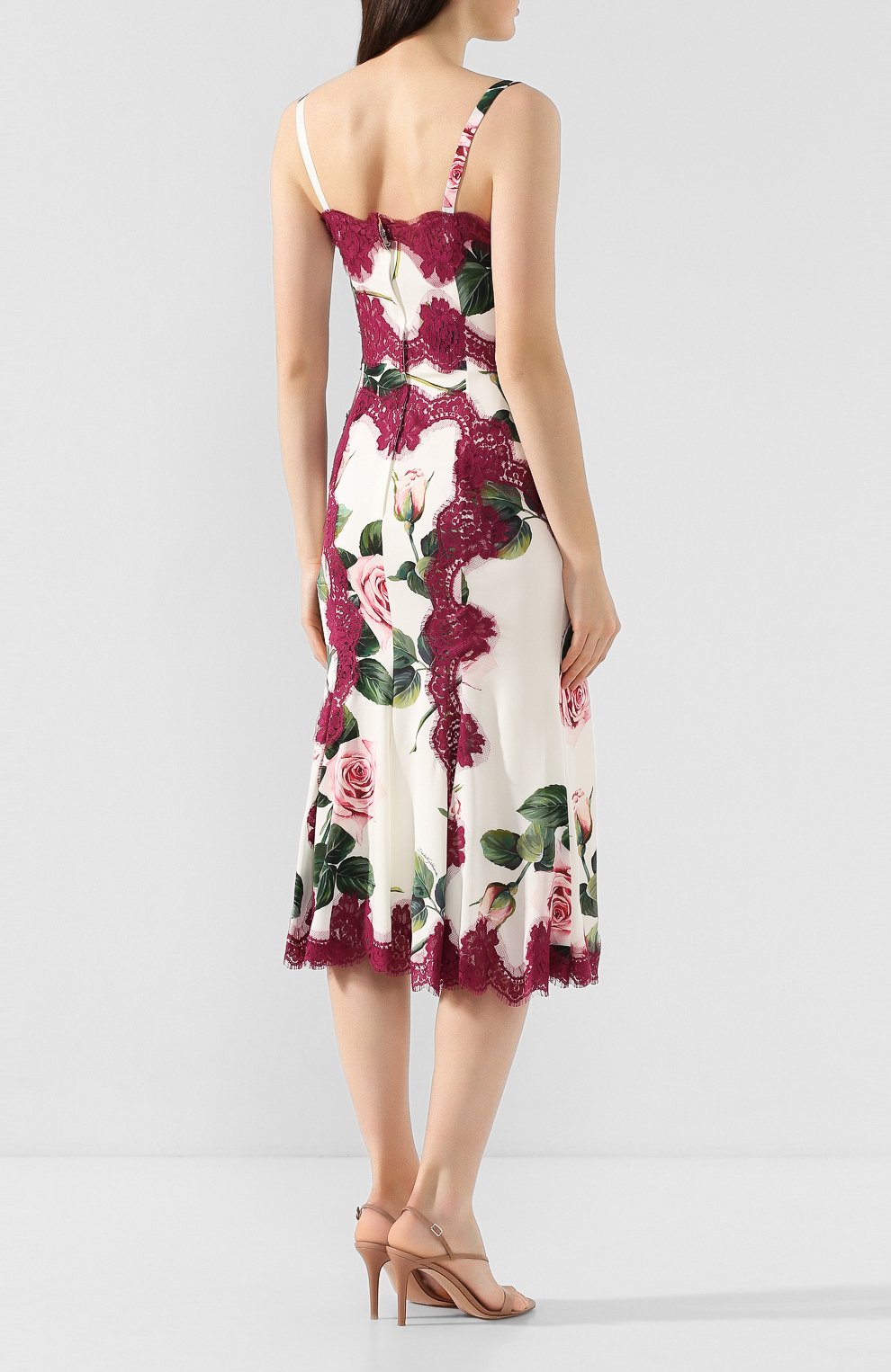 Платье из смеси шелка и хлопка DOLCE & GABBANA, арт. F6YU8T/FSAZD, фото 4