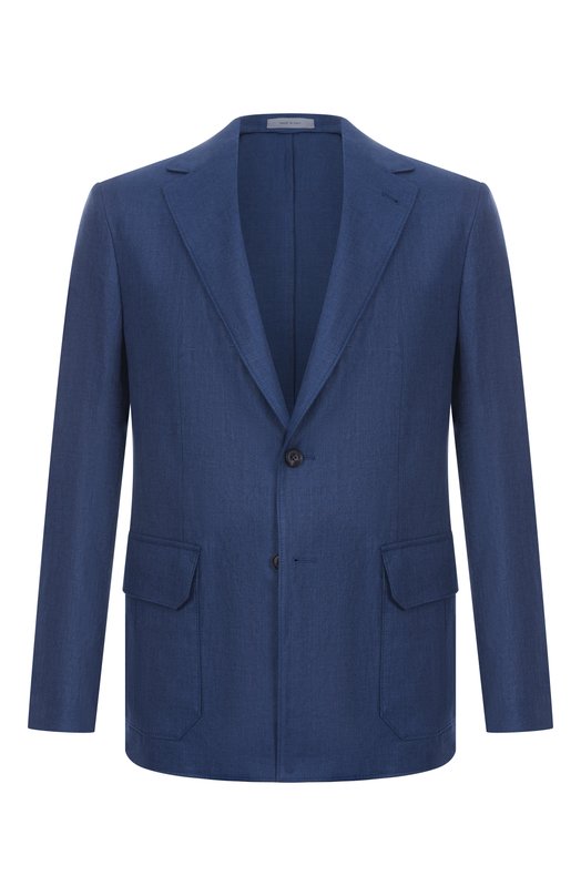 Льняной пиджак Corneliani 25X591-2514108 Синий 25X591-2514108