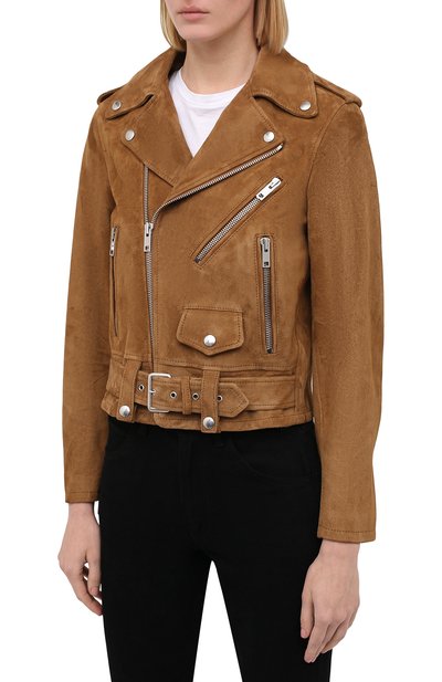 Замшевая куртка CELINE светло-коричневого цвета по цене 475500 руб., арт. 2E134657E, фото 4 Замшевая куртка CELINE, арт. 2E134657E, фото 4