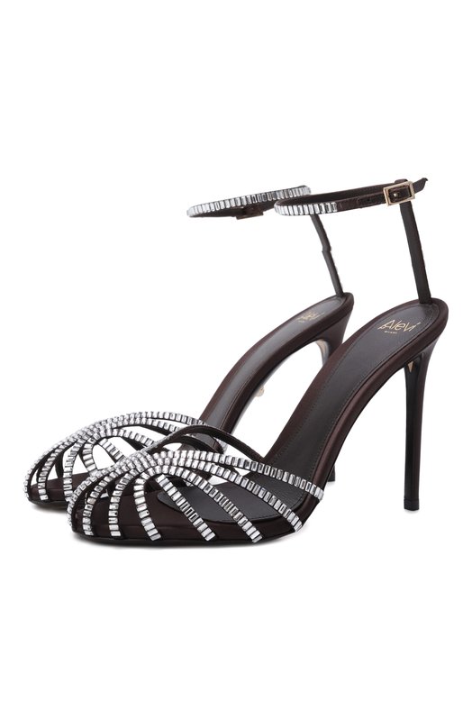 Атласные босоножки Penelope 110 Alevi Milano L26SC015.U.0222X09/SATIN Серебряный L26SC015.U.0222X09/SATIN