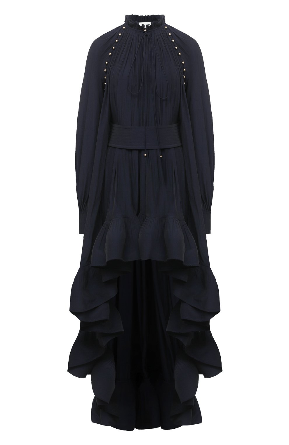 Платье LANVIN темно-синего цвета по цене 345000 руб., арт. RW-DR218U-4778-H20, фото 1 Платье LANVIN, арт. RW-DR218U-4778-H20, фото 1
