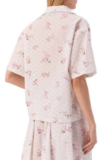 Хлопковая рубашка MSGM белого цвета по цене 36450 руб., арт. 4041MDE20/267154, фото 4 Хлопковая рубашка MSGM, арт. 4041MDE20/267154, фото 4