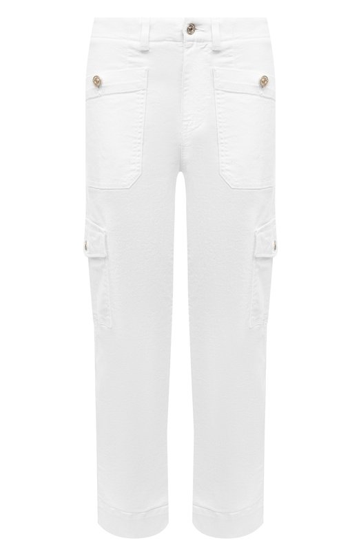 

Брюки из хлопка и вискозы 7 For All Mankind, Белый