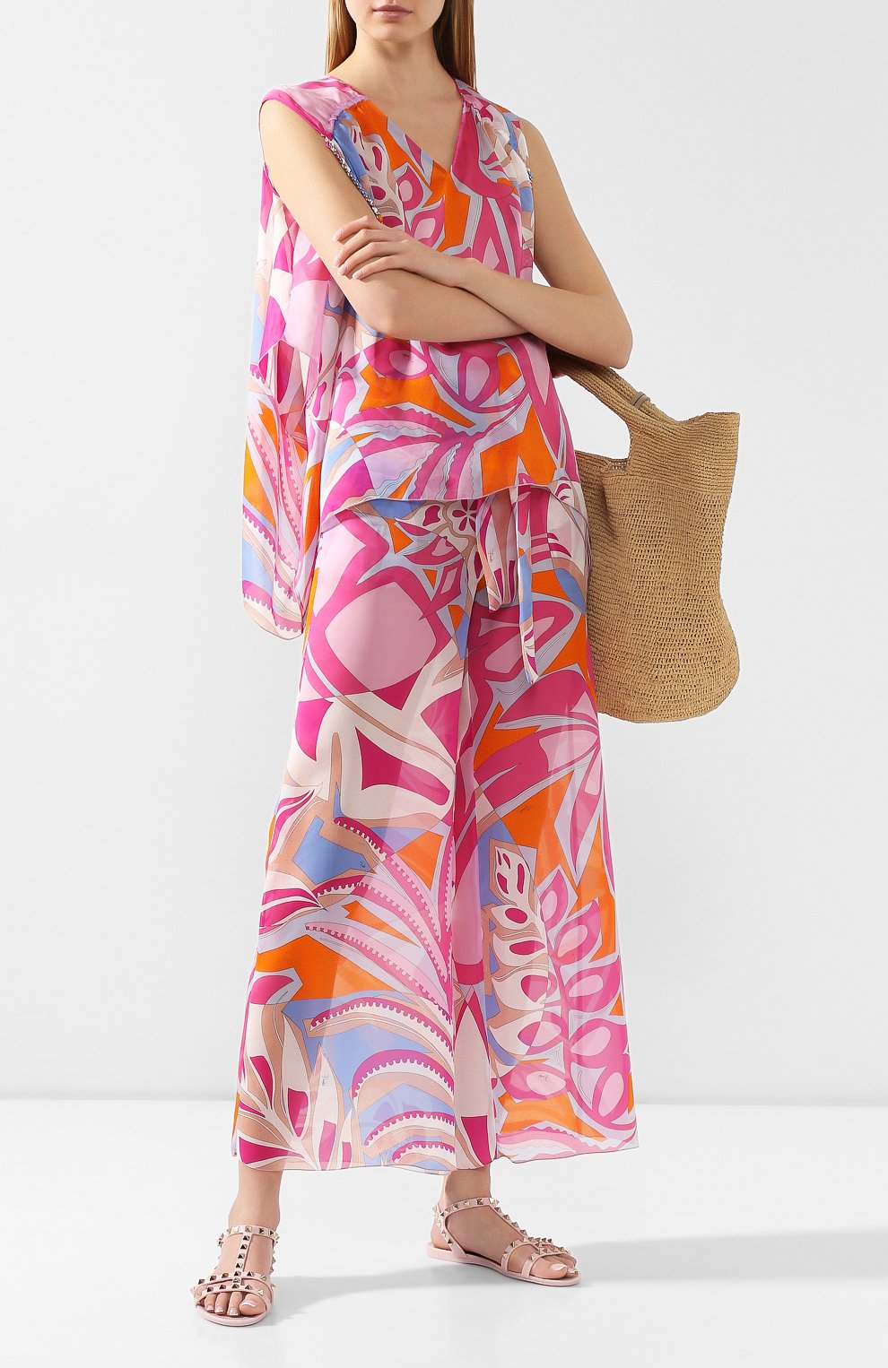 Шелковые брюки EMILIO PUCCI, арт. 0EWT01/0E754, фото 2