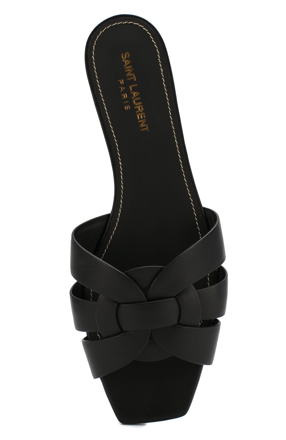 Кожаные шлепанцы nu pieds SAINT LAURENT, арт. 472064/BDA00, фото 5