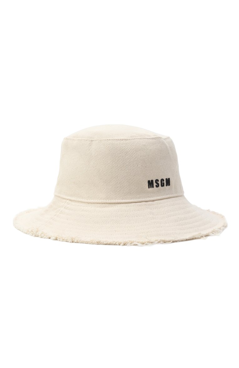 Детская хлопковая панама MSGM KIDS кремового цвета, арт. S5MSJGCT195 | Фото 1 (Нос: Не проставлено; Материал: Текстиль, Хлопок)