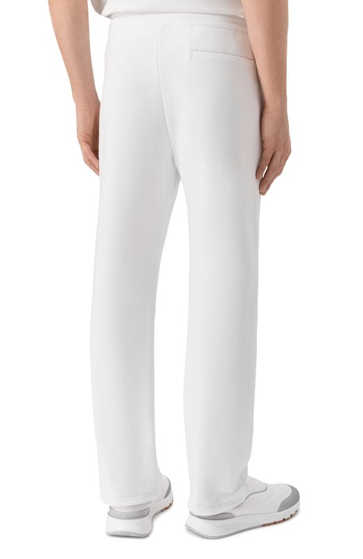 Хлопковые брюки Kiton UMKY02301 Белый  UMKY02301 Фото 4