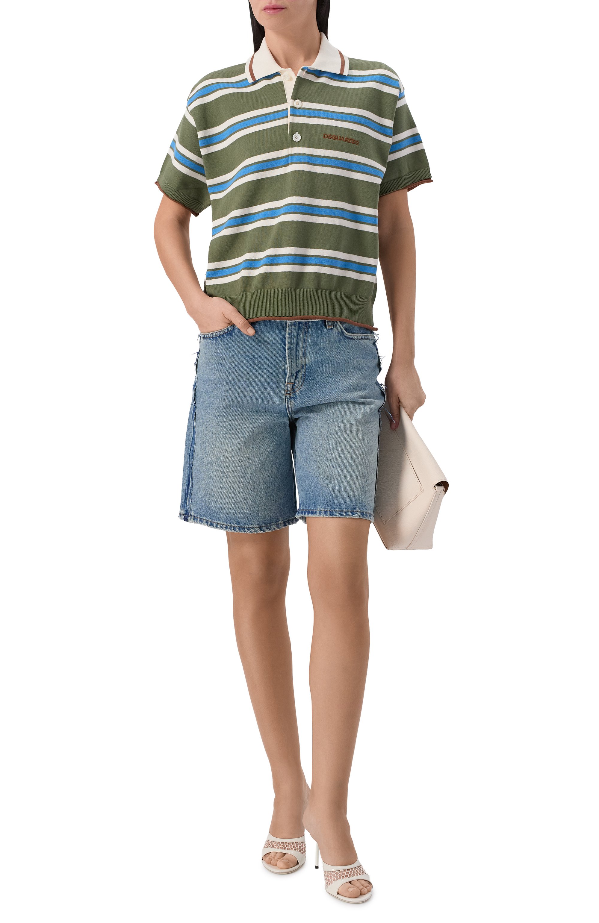 Джинсовые шорты lola 7 FOR ALL MANKIND, арт. 7U870E35-3DL, фото 2