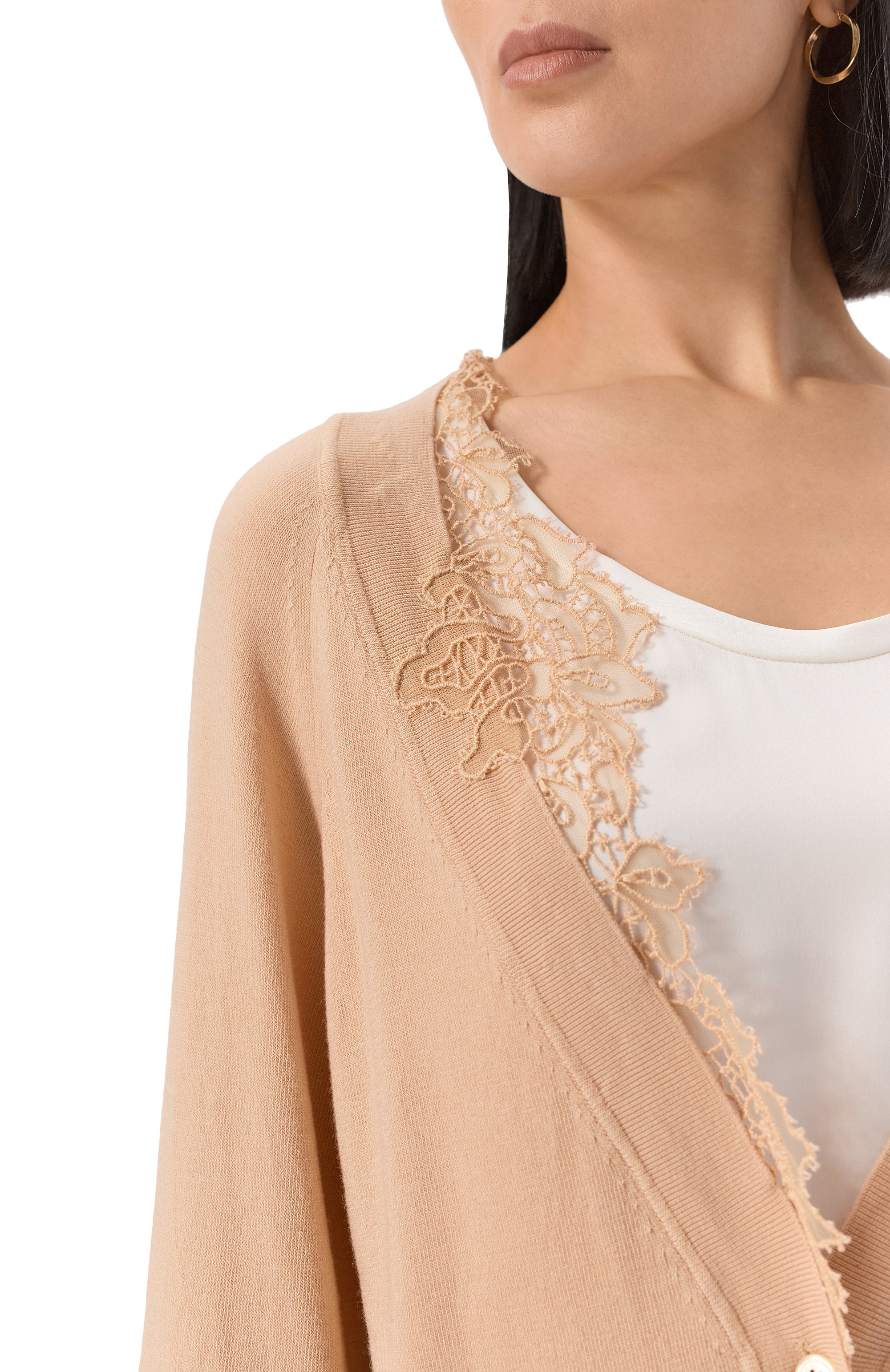 Кардиган из лиоцелла и шерсти ERMANNO SCERVINO, арт. D474N503APXRH, фото 5