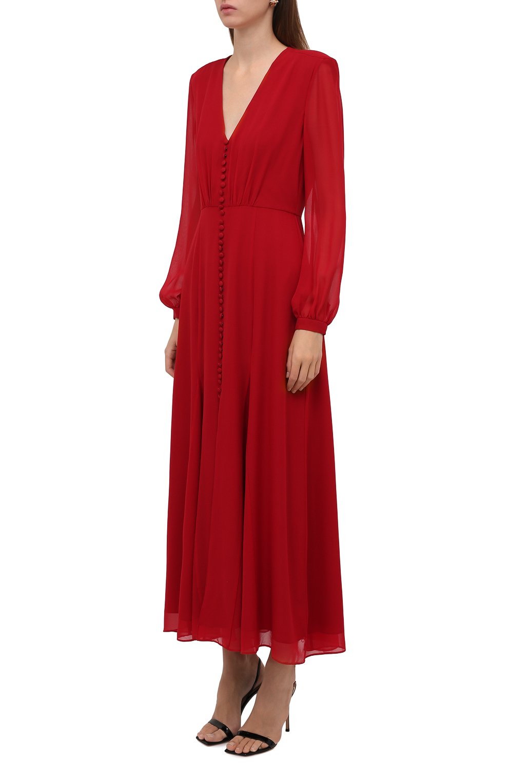 Шелковое платье SALONI красного цвета по цене 108500 руб., арт. 10382-329, фото 3 Шелковое платье SALONI, арт. 10382-329, фото 3