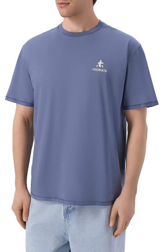 Хлопковая футболка Premiata PA1050 Синий  PA1050 Фото 3