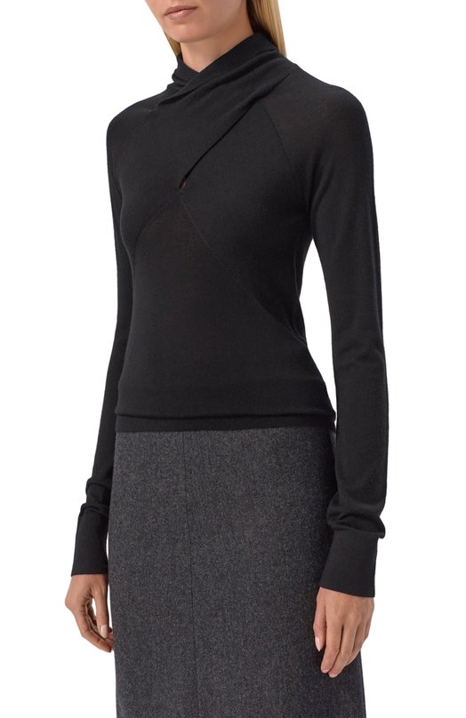 Шерстяная водолазка TOTEME 261-WRT0577-YA0226 Чёрный  261-WRT0577-YA0226 Фото 3