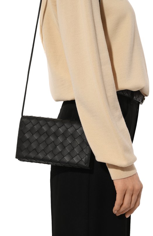 Кожаный кошелек Bottega Veneta 708586/V3UH2 Чёрный  708586/V3UH2 Фото 2