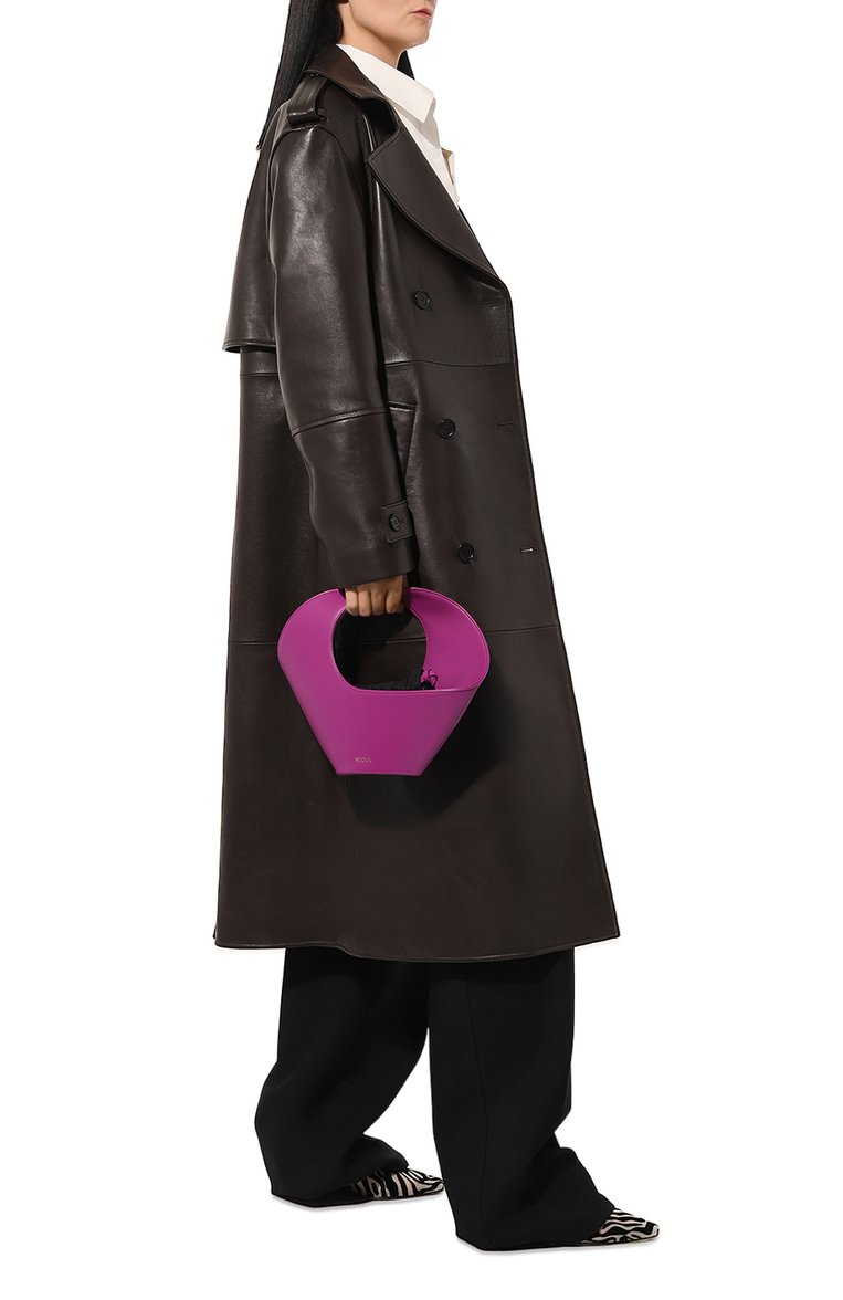 Женская сумка jupiter mini NEOUS фиолетового цвета, арт. 00008A26 | Фото 7 (Сумки-технические: Сумки top-handle; Материал: Натуральная кожа; Материал сплава: Проставлено; Размер: mini; Драгоценные камни: Проставлено)